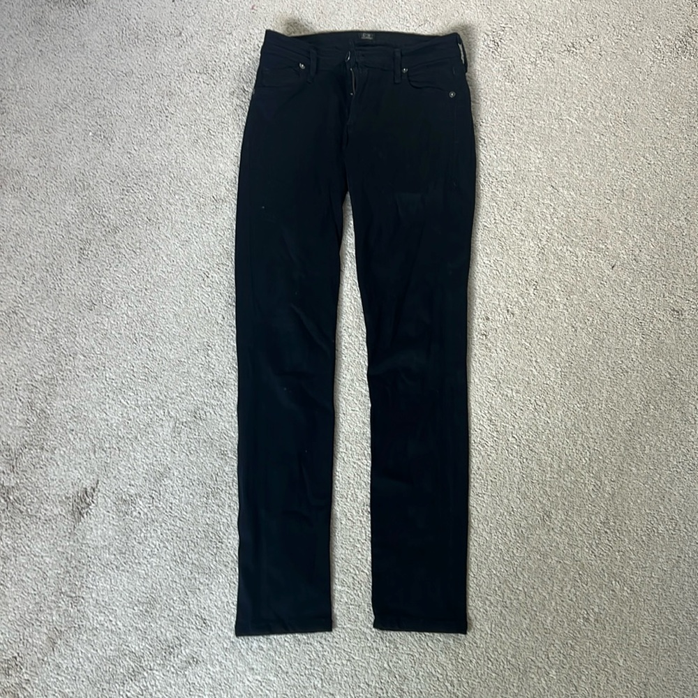 Citizens of Humanity Black Avedon Slick Skinny Leg Jeans